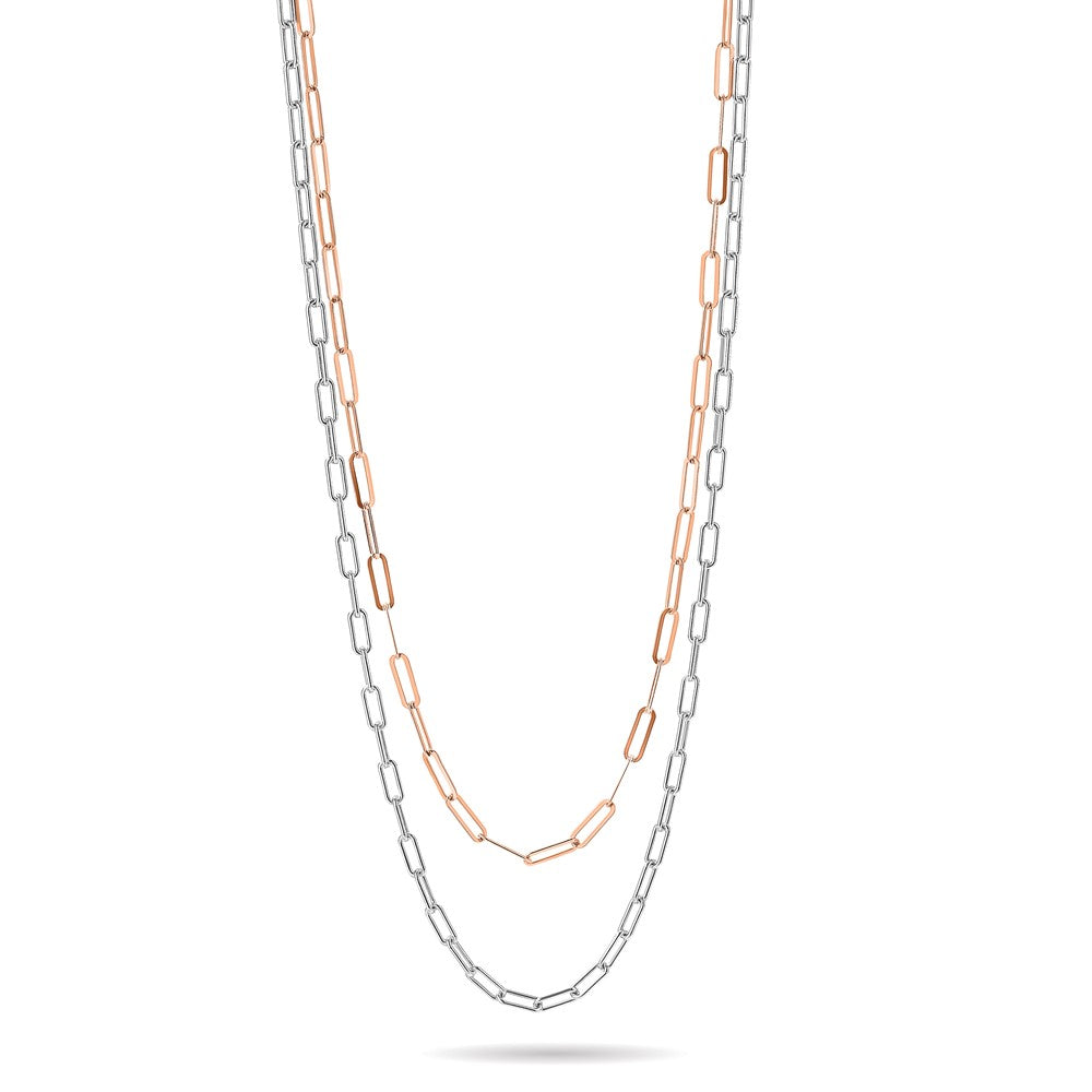Sterlingsilber Rhodiniert P & Roséfarben 2 Strang Bolo Armband