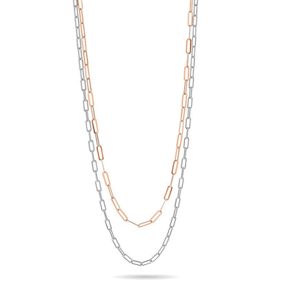 Sterlingsilber Rhodiniert P & Roséfarben 2 Strang Bolo Armband