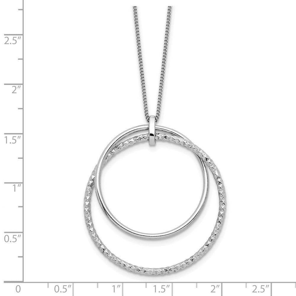 Sterlingsilber Rhodiniert Poliert Diamantiert 2 Zoll Verlängerung. Halskette