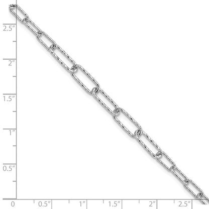 Sterlingsilber Rhodiniert Diamant Schliff Glieder 1 Zoll Verlängerung. Armband