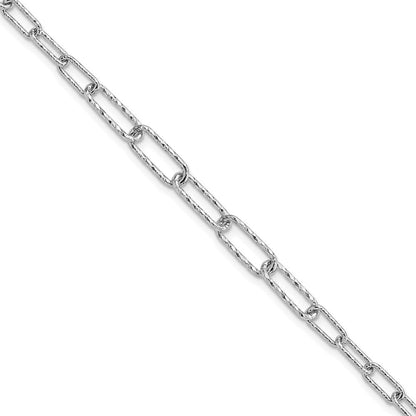 Sterlingsilber Rhodiniert Diamant Schliff Glieder 1 Zoll Verlängerung. Armband