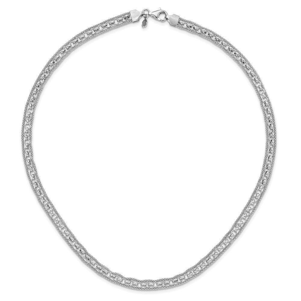 Sterlingsilber Rhodiniert Poliert Fantasie Halskette