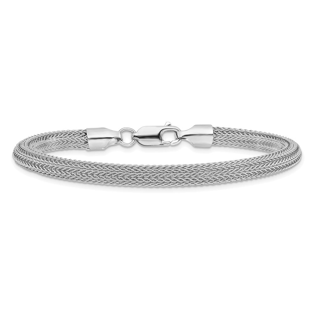 Sterlingsilber Rhodiniert Poliert Netz Geflochten Armband