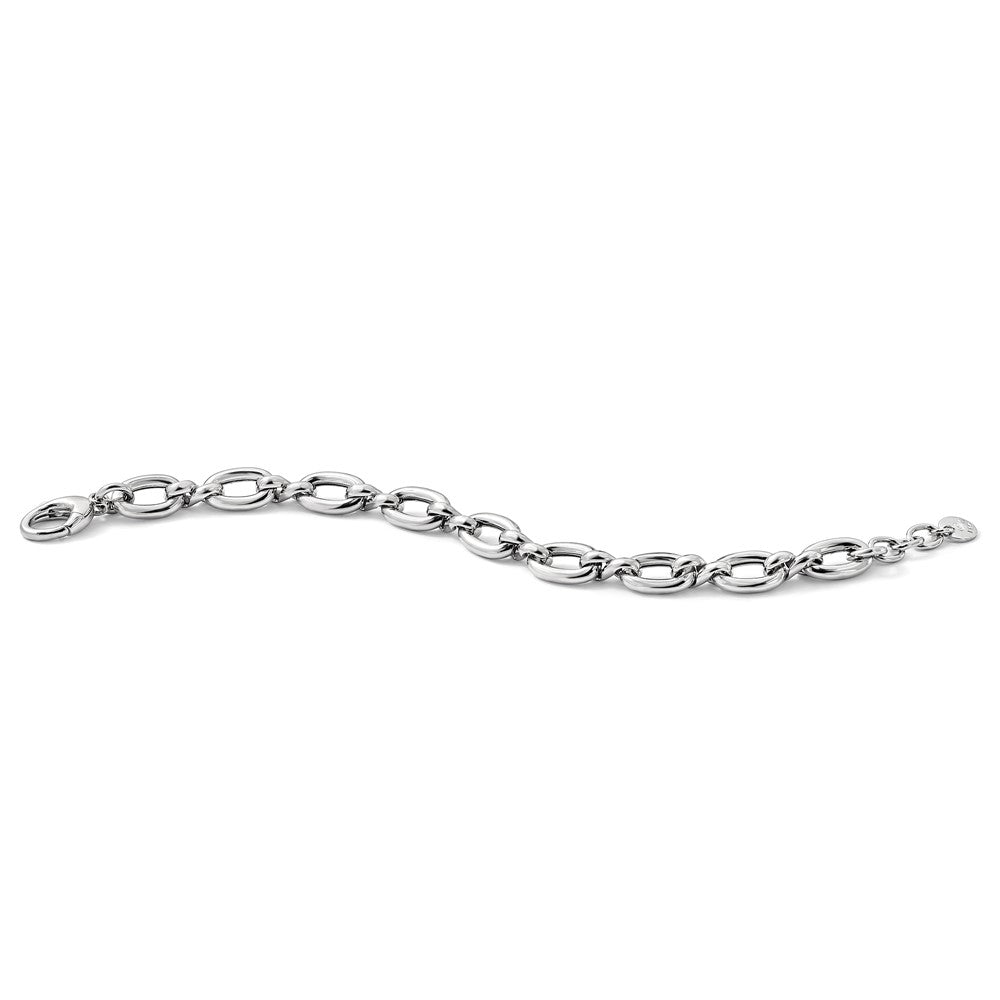 Sterlingsilber Rhodiniert Platte Poliert Mit. Verlängerung. Glieder Gliederarmband
