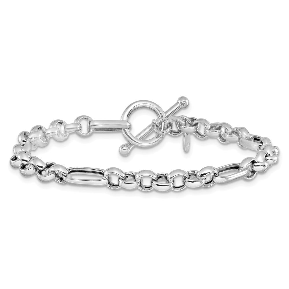 Sterlingsilber Rhodiniert Poliert Fantasieglieder Armband