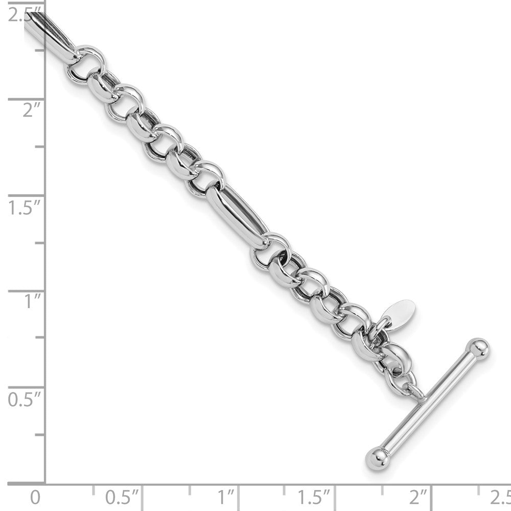 Sterlingsilber Rhodiniert Poliert Fantasieglieder Armband