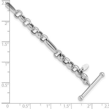Sterlingsilber Rhodiniert Poliert Fantasieglieder Armband