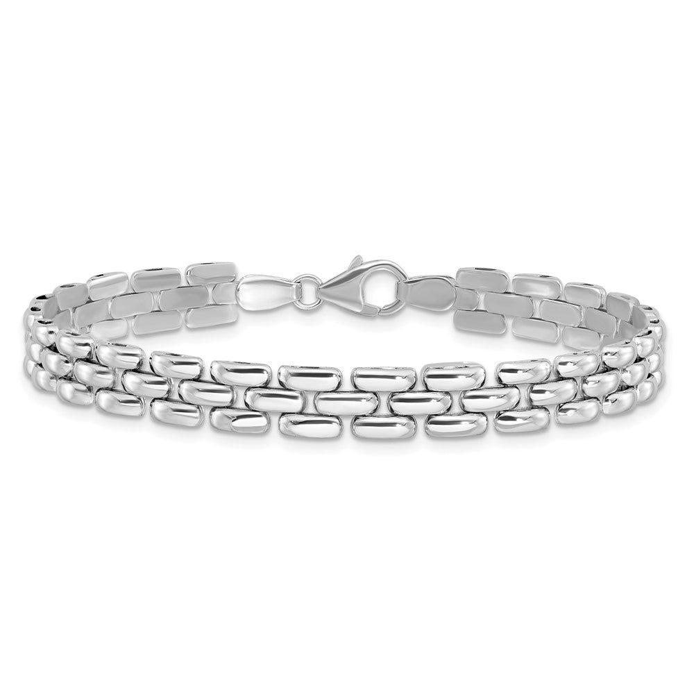 Sterlingsilber Rhodiniert Poliert Fantasieglieder Armband