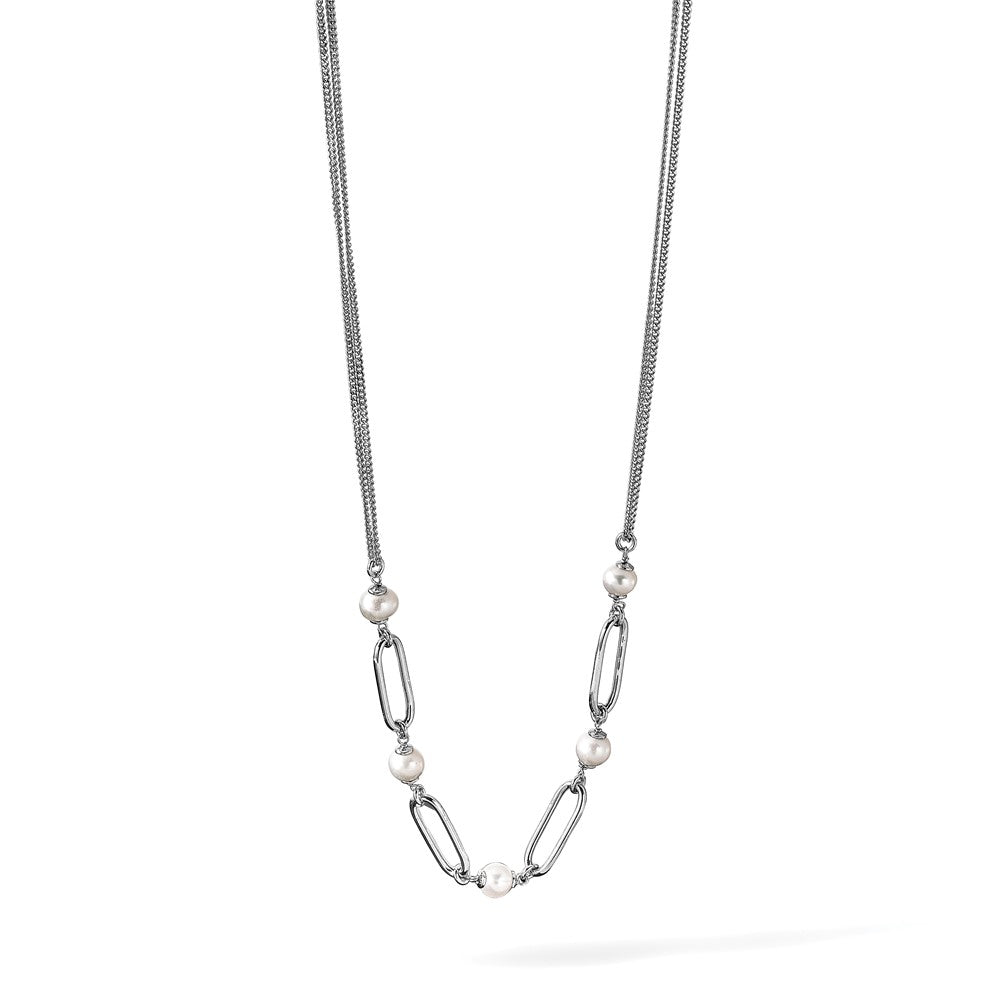 Sterlingsilber Rhodiniert Poliert Fwc Pearls 2 Zoll Verlängerung. Halskette
