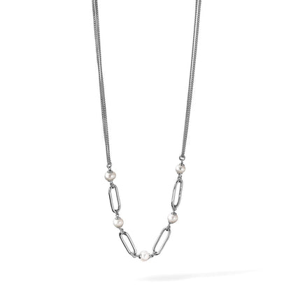 Sterlingsilber Rhodiniert Poliert Fwc Pearls 2 Zoll Verlängerung. Halskette