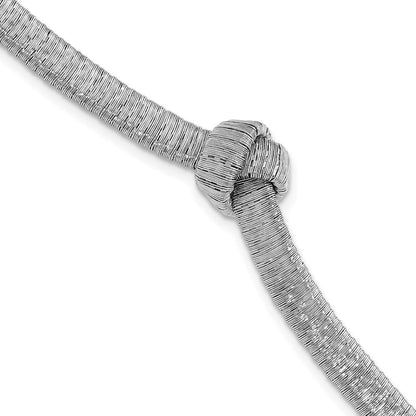 Sterlingsilber Rhodiniert Platte Texture Wrapped Knoten 1 Zoll Verlängerung. Armband