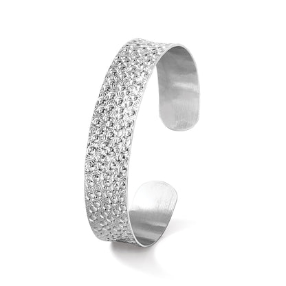 Sterlingsilber Rhodiniert Strukturiert Armreif