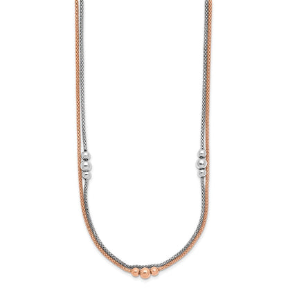 Sterlingsilber Rhodium und Roséfarben 1.75 Zoll Verlängerung. Halskette