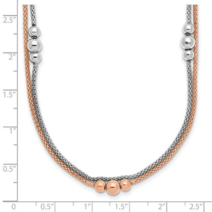 Sterlingsilber Rhodium und Roséfarben 1.75 Zoll Verlängerung. Halskette