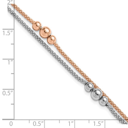 Sterlingsilber Rhodium und Roséfarben 1 Zoll Verlängerung. Armband