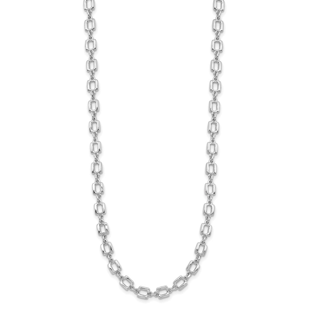 Sterlingsilber Rhodiniert Quadratisch Glieder 2 Zoll Verlängerung. Halskette