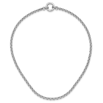 Sterlingsilber Rhodiniert Fantasieglieder Halskette