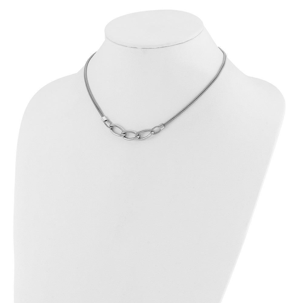 Sterlingsilber Rhodiniert Platin Poliert Multi Strang 2 Zoll Verlängerung. Halskette