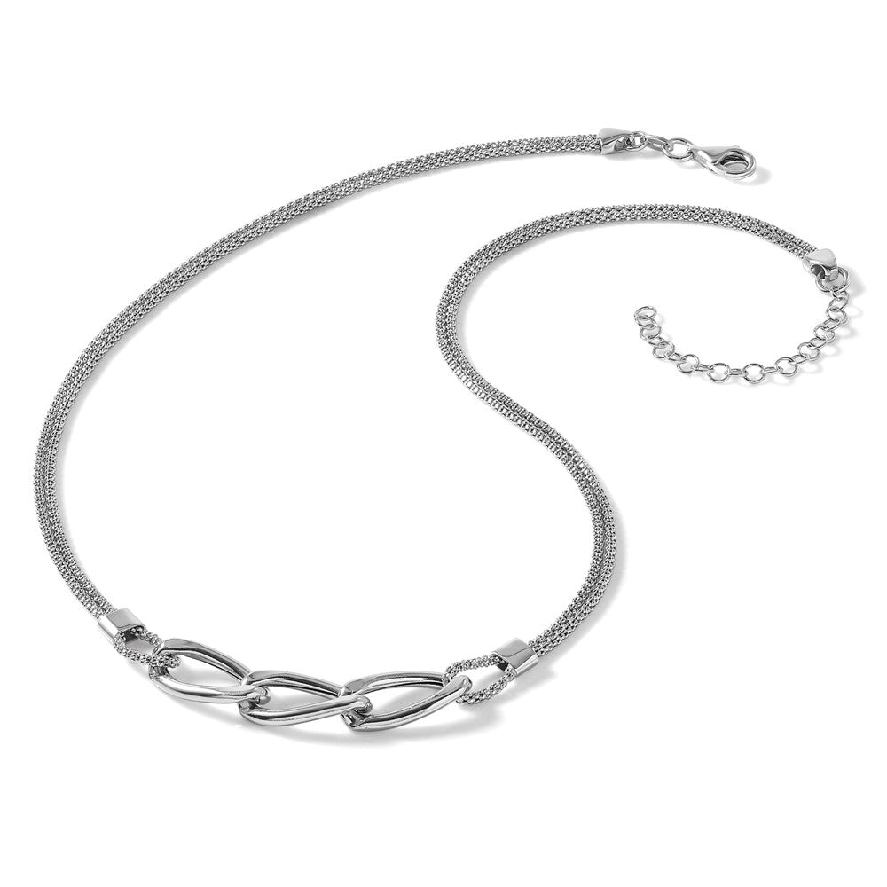 Sterlingsilber Rhodiniert Platin Poliert Multi Strang 2 Zoll Verlängerung. Halskette