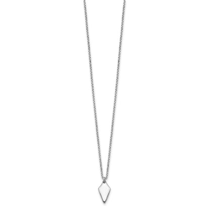 Sterlingsilber Rhodiniert Poliert Arrowhead 1 Zoll Verlängerung. Halskette