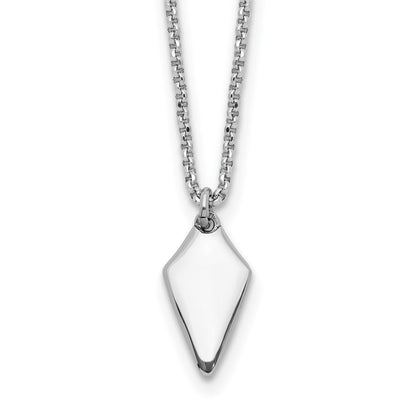 Sterlingsilber Rhodiniert Poliert Arrowhead 1 Zoll Verlängerung. Halskette