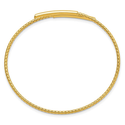 Vergoldet Sterlingsilber Poliert Bypass Manschette Armreif