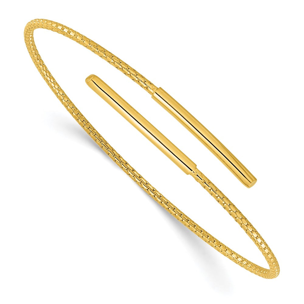 Vergoldet Sterlingsilber Poliert Bypass Manschette Armreif