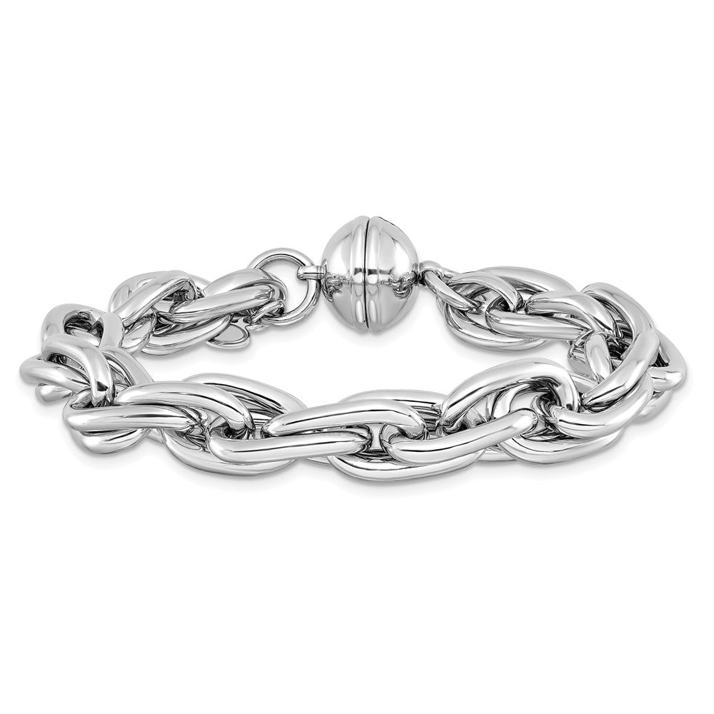 Sterlingsilber Rhodiniert 7.5 Zoll Glieder Armband