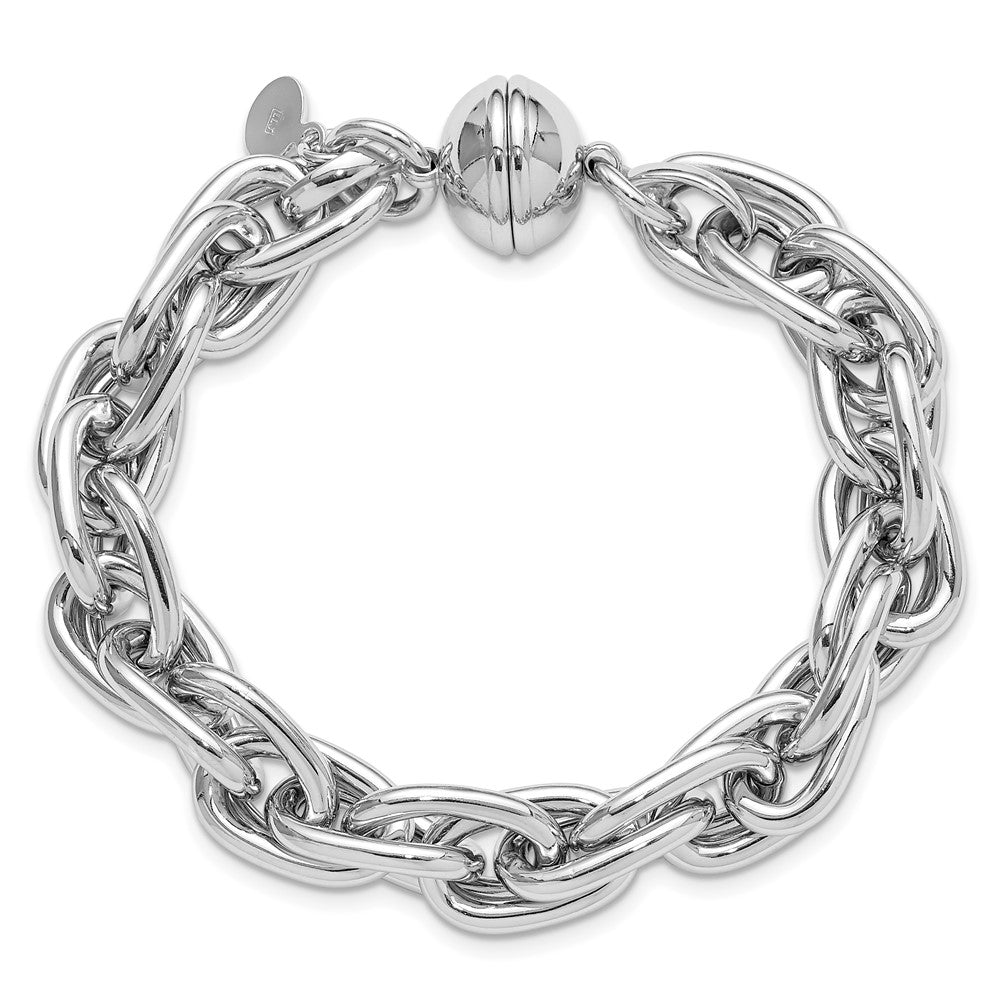 Sterlingsilber Rhodiniert 7.5 Zoll Glieder Armband
