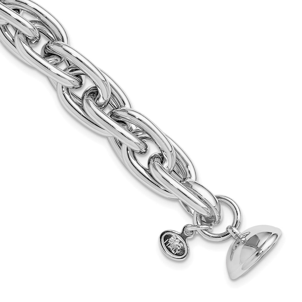 Sterlingsilber Rhodiniert 7.5 Zoll Glieder Armband