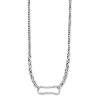 Sterlingsilber Rhodiniert mit 2 Zoll Verlängerung. Halskette
