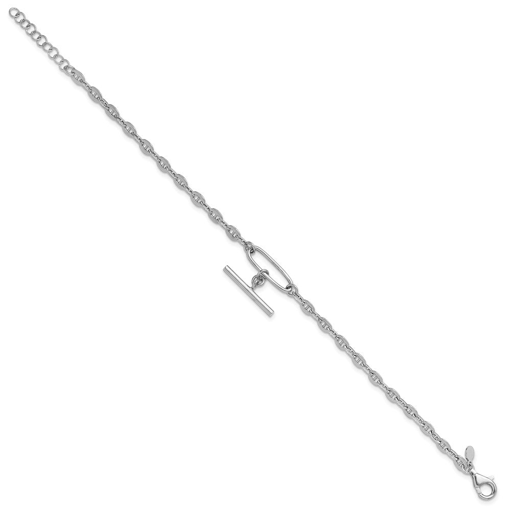 Sterlingsilber Rhodiniert Hängend Stab mit 1 Zoll Verlängerung. Armband