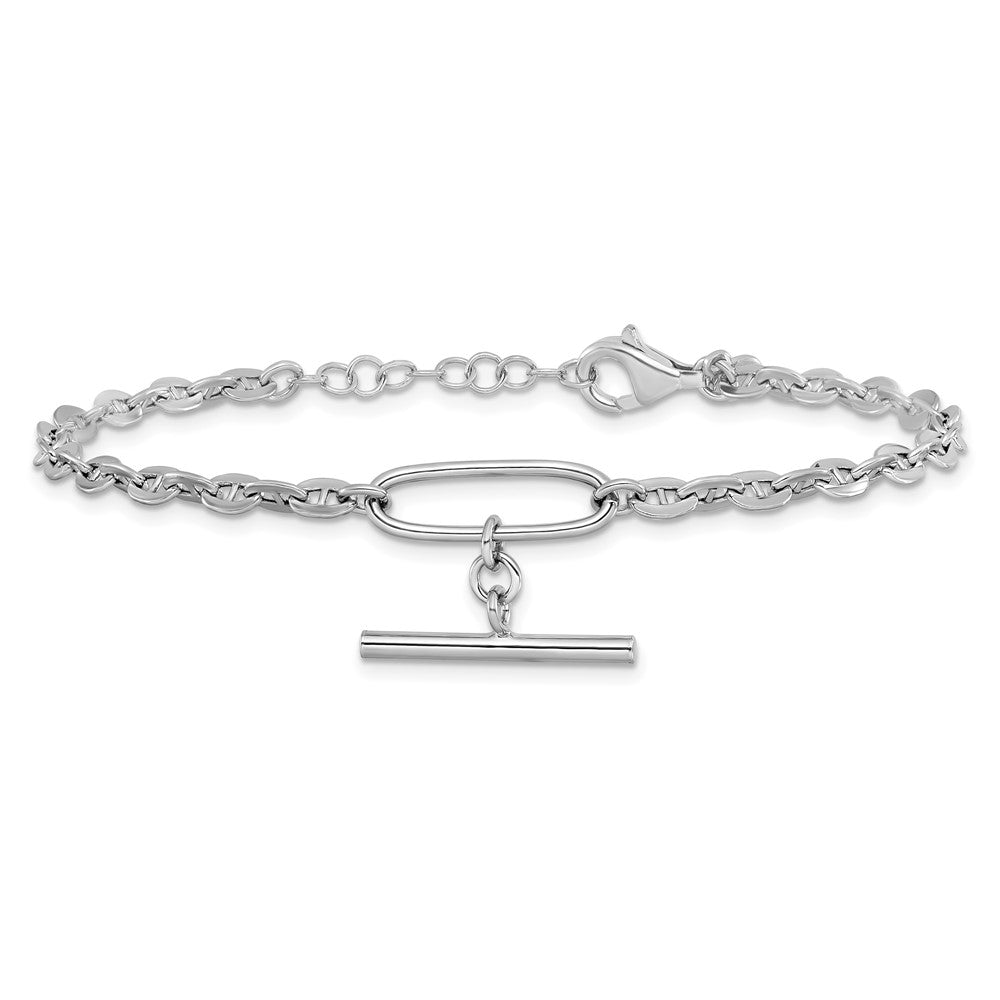 Sterlingsilber Rhodiniert Hängend Stab mit 1 Zoll Verlängerung. Armband