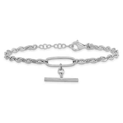 Sterlingsilber Rhodiniert Hängend Stab mit 1 Zoll Verlängerung. Armband