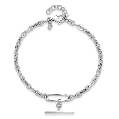 Sterlingsilber Rhodiniert Hängend Stab mit 1 Zoll Verlängerung. Armband