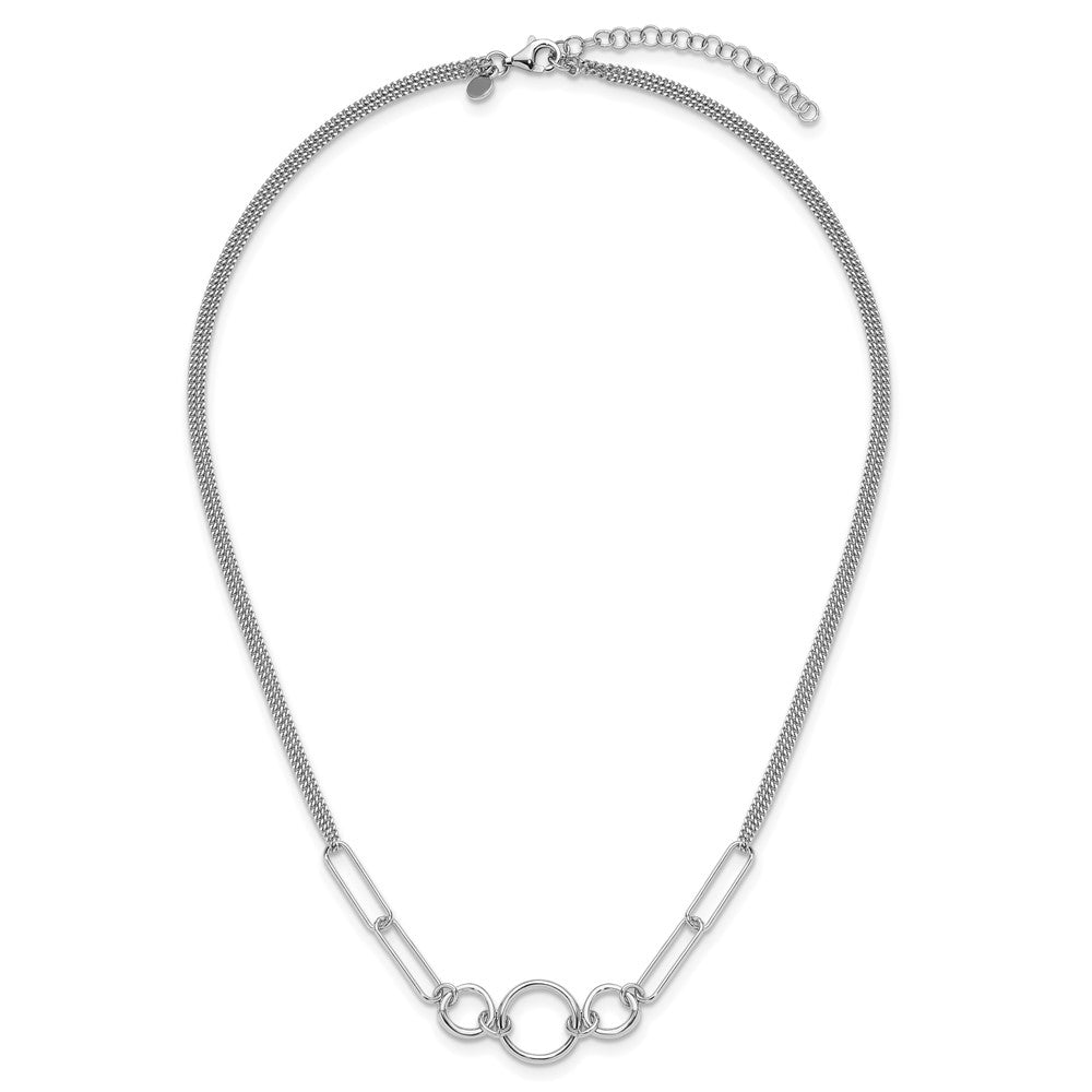 Sterlingsilber Rhodiniert 2 Strang 1.75 Zoll Verlängerung. Fantasie Halskette