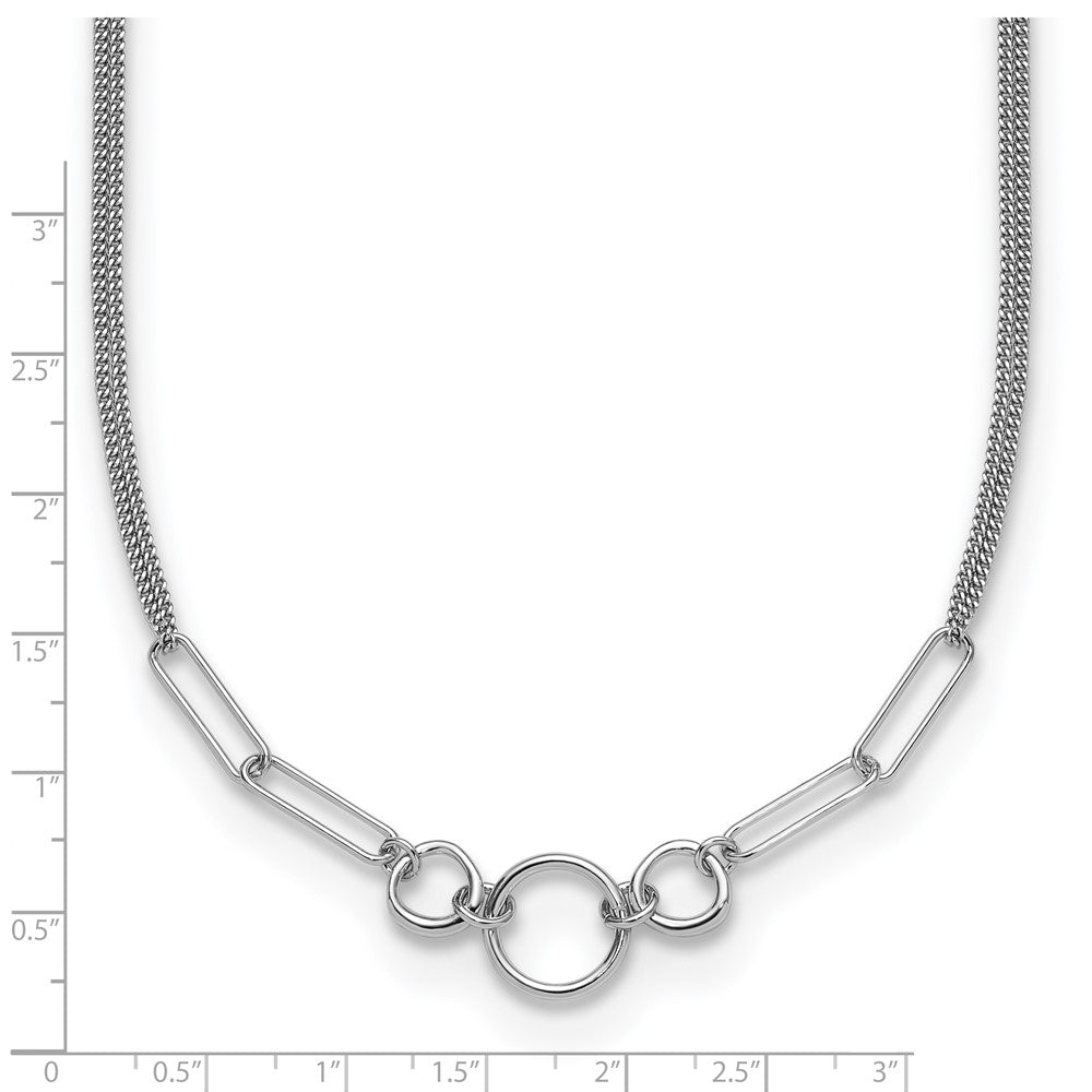 Sterlingsilber Rhodiniert 2 Strang 1.75 Zoll Verlängerung. Fantasie Halskette