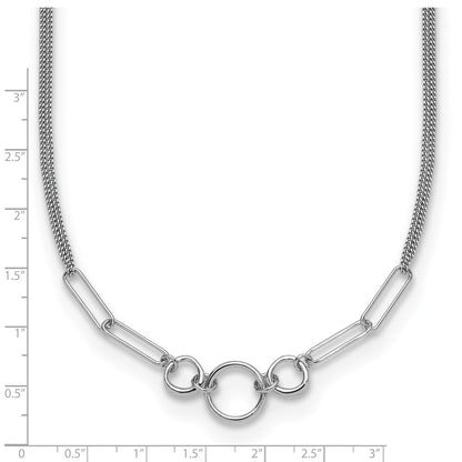 Sterlingsilber Rhodiniert 2 Strang 1.75 Zoll Verlängerung. Fantasie Halskette