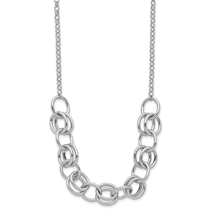 Sterlingsilber Rhodiniert Fantasieglieder Halskette