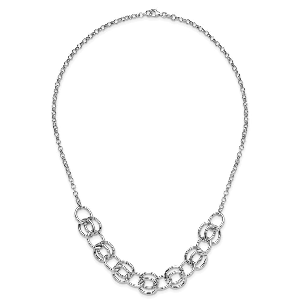 Sterlingsilber Rhodiniert Fantasieglieder Halskette
