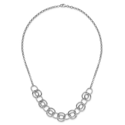 Sterlingsilber Rhodiniert Fantasieglieder Halskette