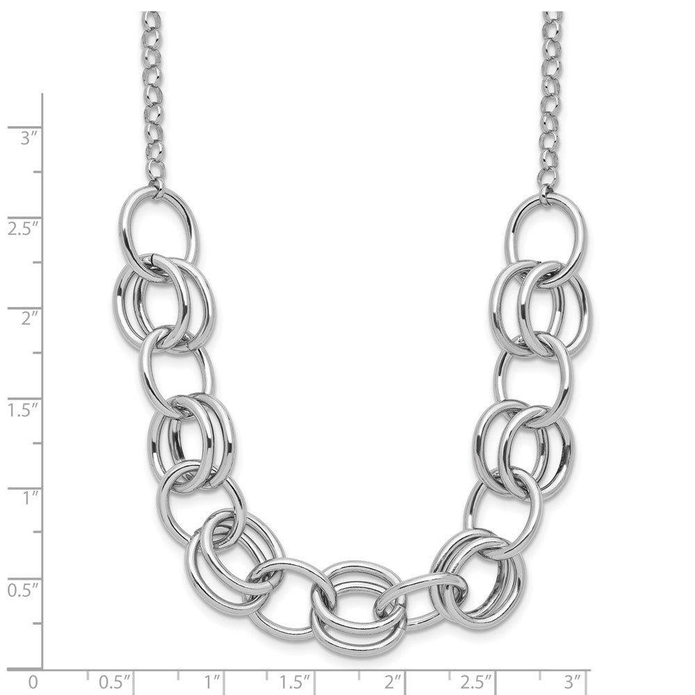 Sterlingsilber Rhodiniert Fantasieglieder Halskette