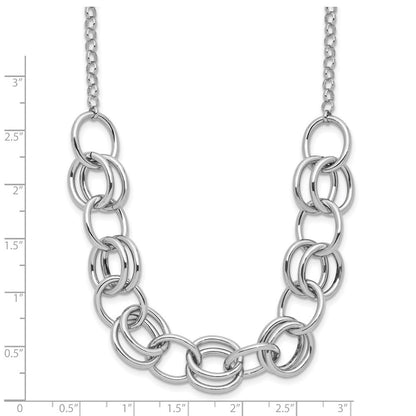 Sterlingsilber Rhodiniert Fantasieglieder Halskette