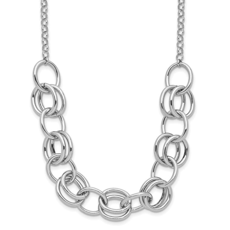 Sterlingsilber Rhodiniert Fantasieglieder Halskette