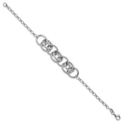 Sterlingsilber Rhodiniert Fantasieglieder Armband