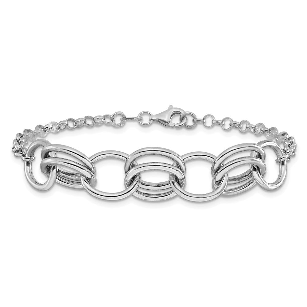 Sterlingsilber Rhodiniert Fantasieglieder Armband