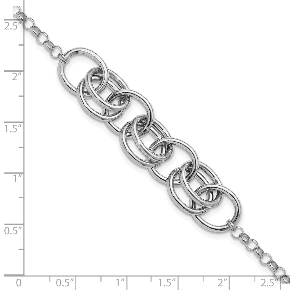 Sterlingsilber Rhodiniert Fantasieglieder Armband