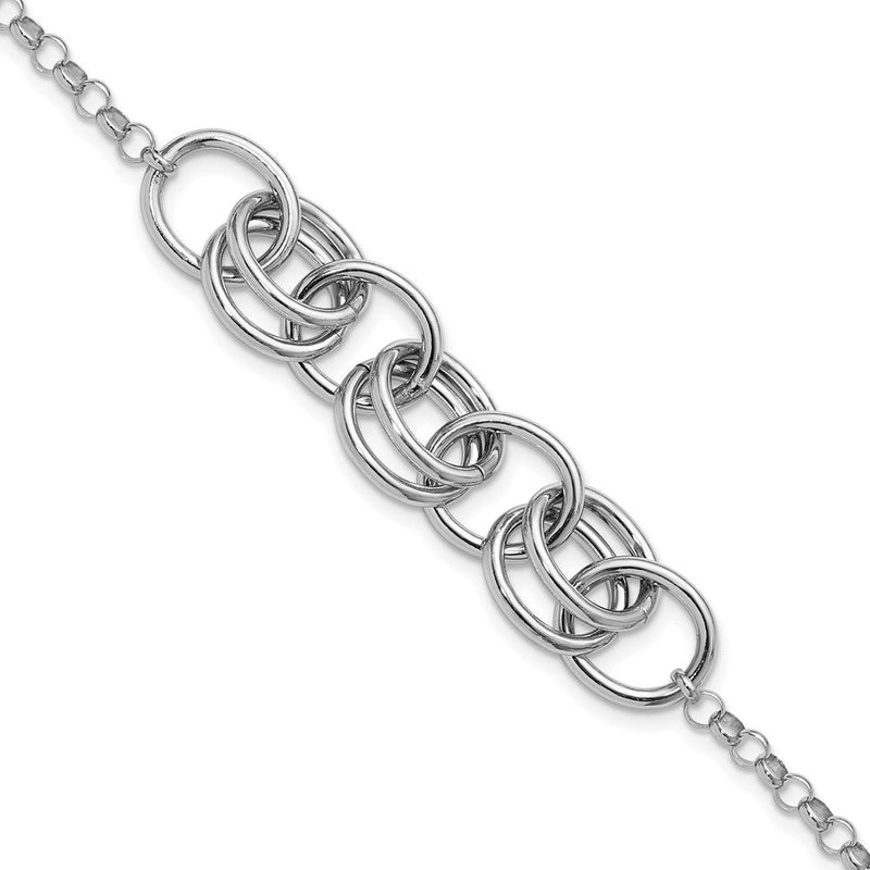 Sterlingsilber Rhodiniert Fantasieglieder Armband