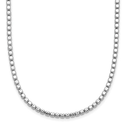 Sterlingsilber Rhodiniert Gekugelt mit Verlängerung. Halskette
