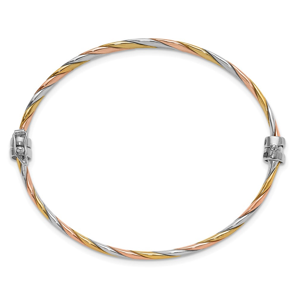 Sterlingsilber Rhodiniert Gold und Roséfarben Klappbar Armreif